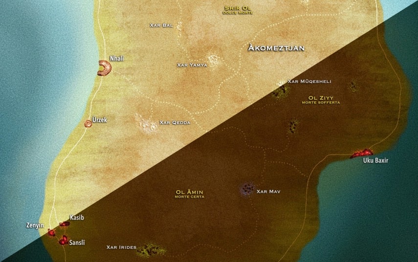 Mappa de “I Silenzi” - Versione giorno/sera: dettaglio rovine