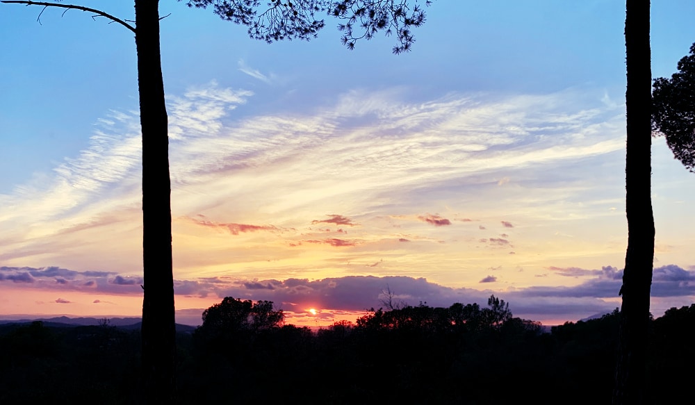Tramonto dal parco di Collserola, Vallés Occidental - Settembre 2023